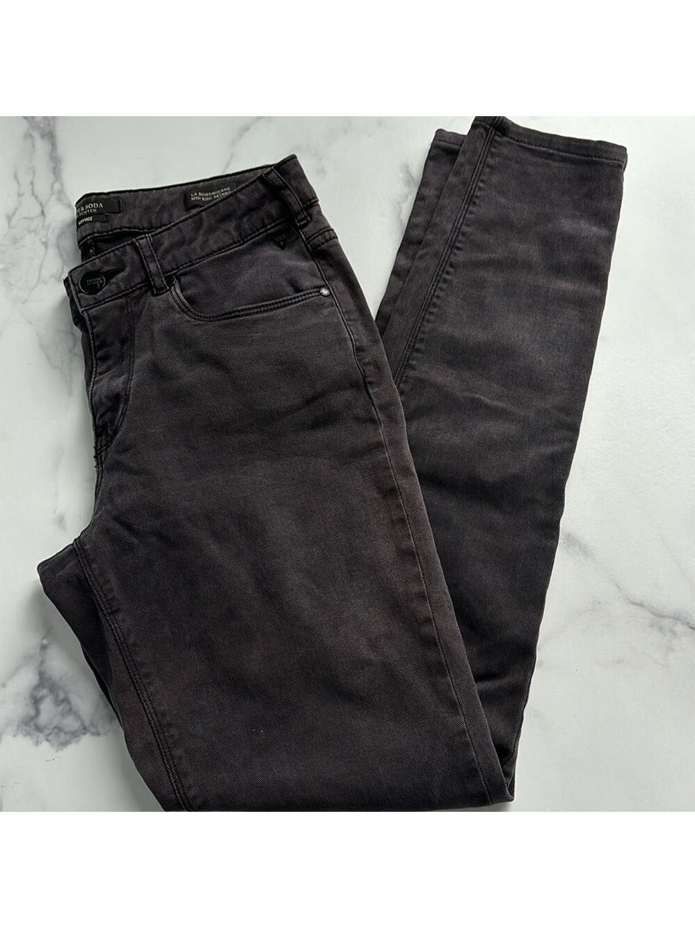 Scotch & Soda La Bohemienne Mid Rise Skinny Charcoal Gray Jeans Size 27